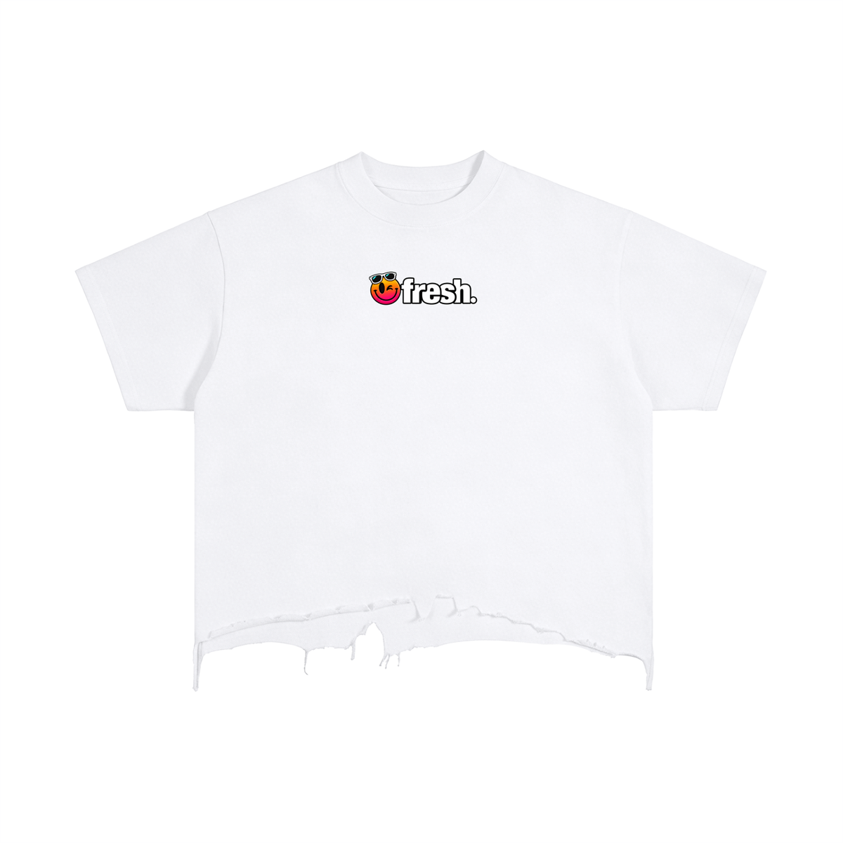 Miami Vintage Wash Boxy Distressed Hem T-Shirt