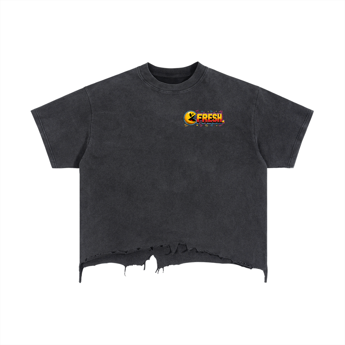 Arcade Vintage Wash Boxy Distressed Hem T-Shirt