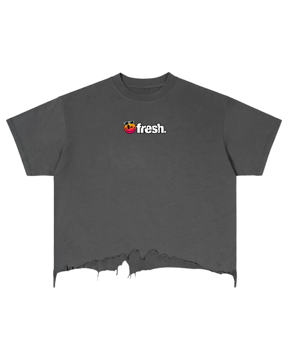 Miami Vintage Wash Boxy Distressed Hem T-Shirt