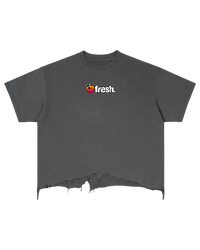 Miami Vintage Wash Boxy Distressed Hem T-Shirt