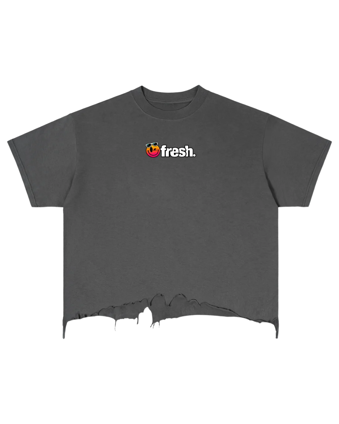 Miami Vintage Wash Boxy Distressed Hem T-Shirt
