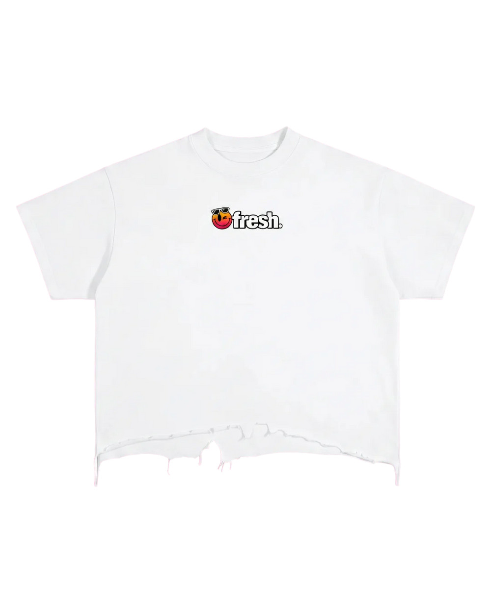 Miami Vintage Wash Boxy Distressed Hem T-Shirt