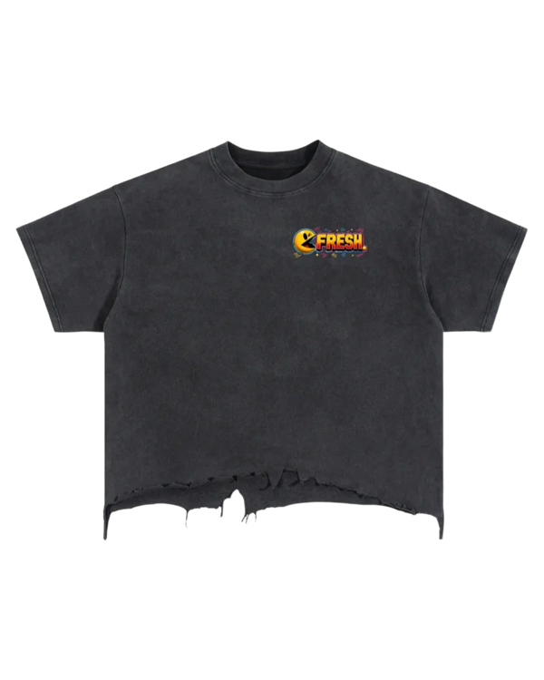 Arcade Vintage Wash Boxy Distressed Hem T-Shirt