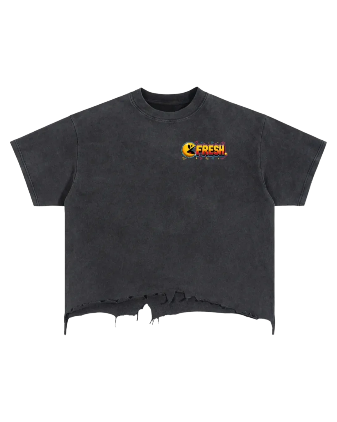 Arcade Vintage Wash Boxy Distressed Hem T-Shirt