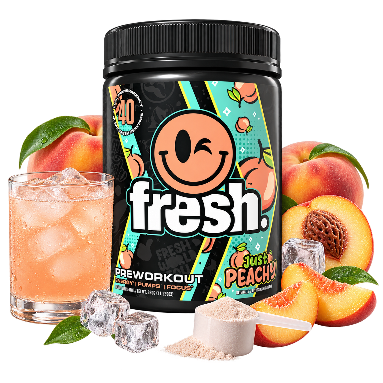 FRESH™ Pre — Just Peachy flavor scene